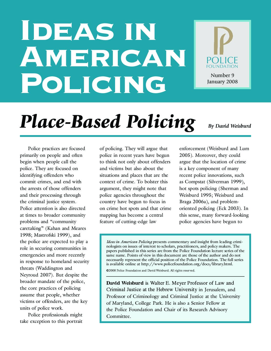 Place-based policing
