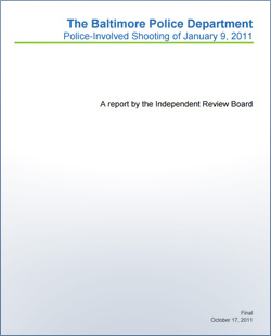 Baltimore Police-Involved Shooting Incident of January 9, 2011 AAR