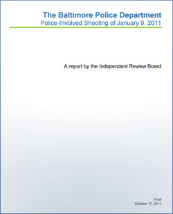 Baltimore Police-Involved Shooting Incident of January 9, 2011 AAR