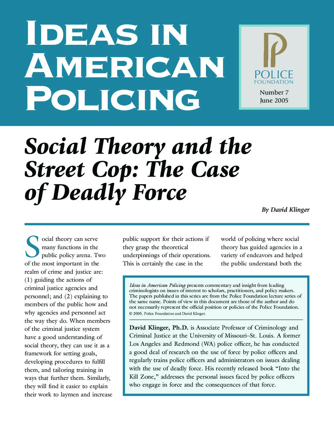 Klinger-2005-Social-Theory-and-the-Street-Cop-pdf