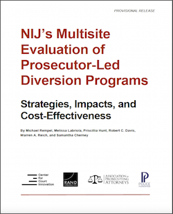 NIJ's Multisite Eval of Prosecutor-led Diversion Programs_report cover