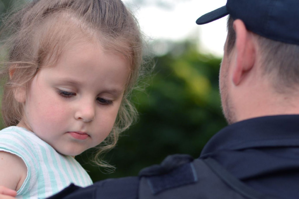 Child with officer