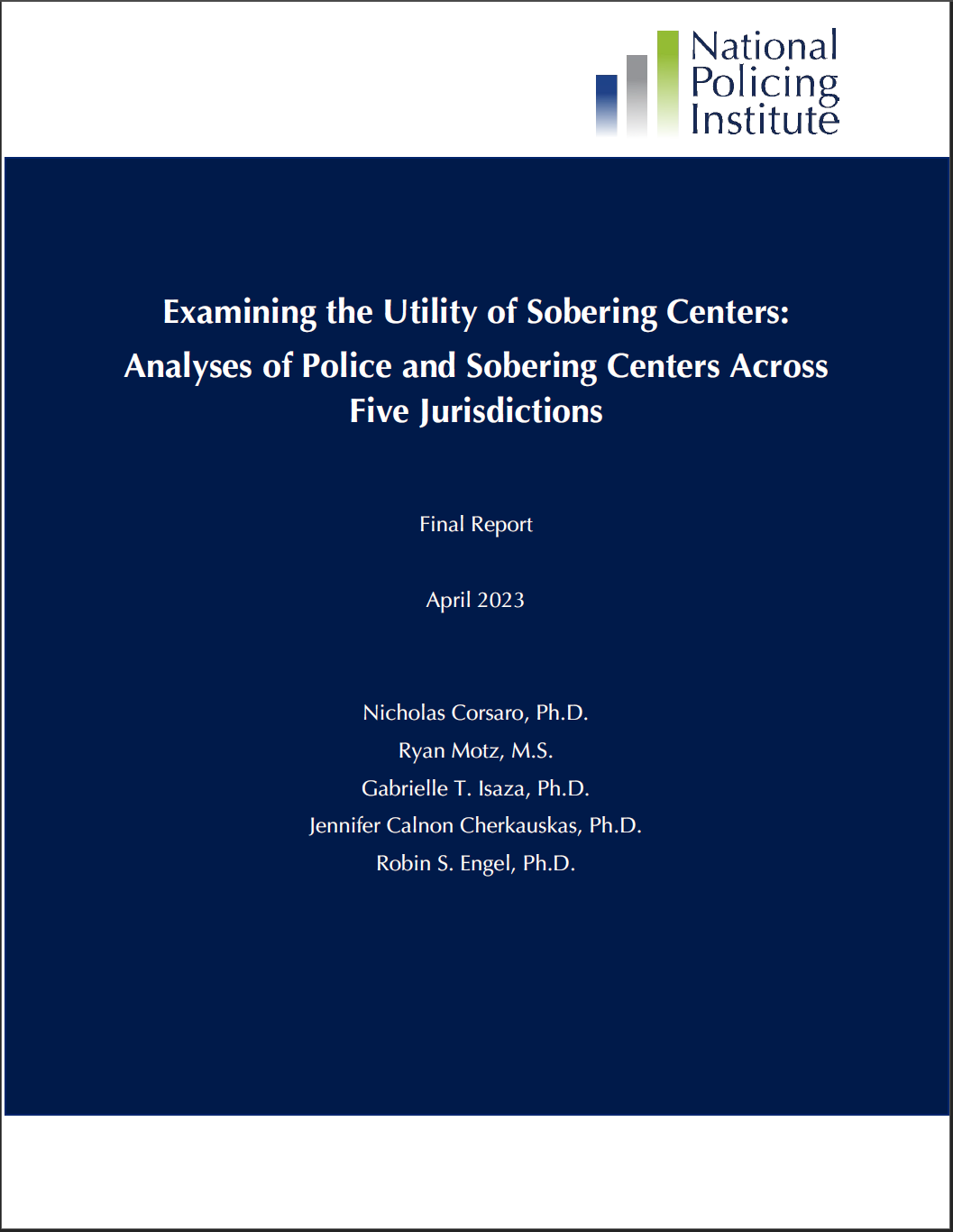 Evaluating Utility of soberting centers-analyses final report cover