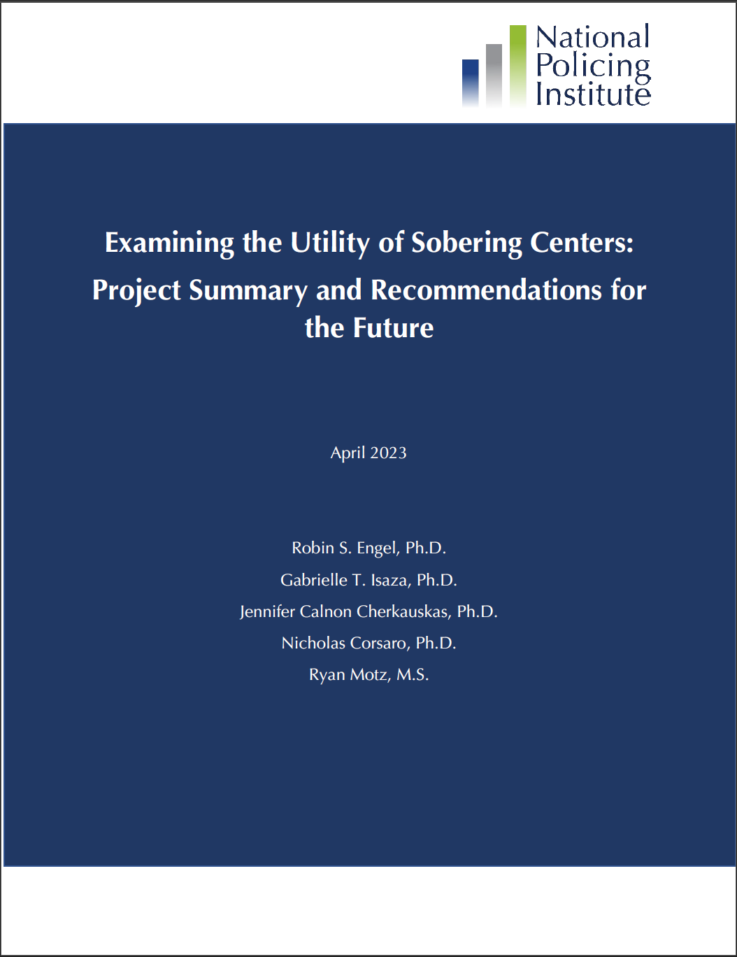 Evaluating Utility of soberting centers-project summary cover