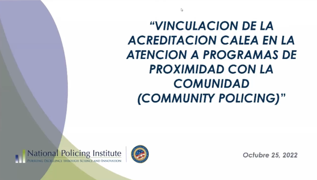 Vinculación del Programa de Acreditación con CALEA en la Atención a Programas de Proximidad en la Comunidad