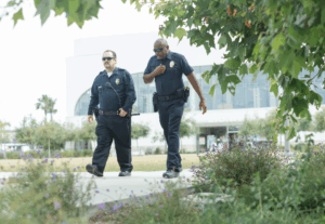 2 officers walking