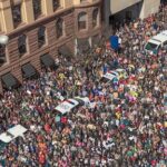 Aerial View of Protest