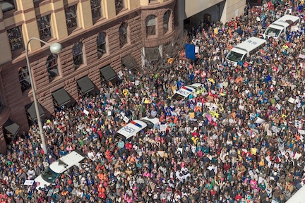 Aerial View of Protest