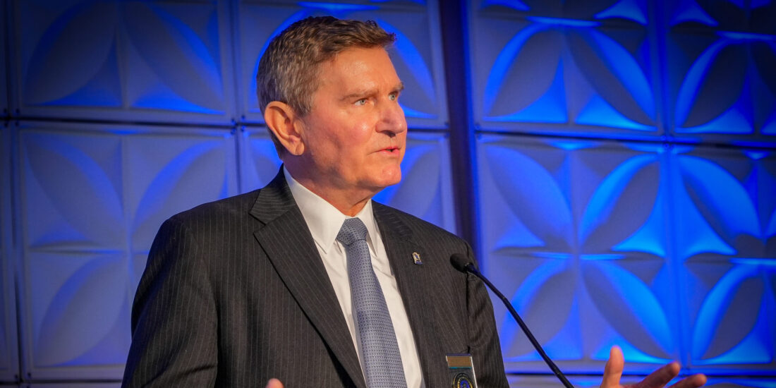 Terry Cunningham at the podium