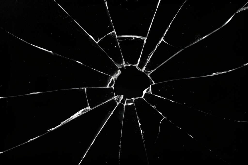 cracked glass